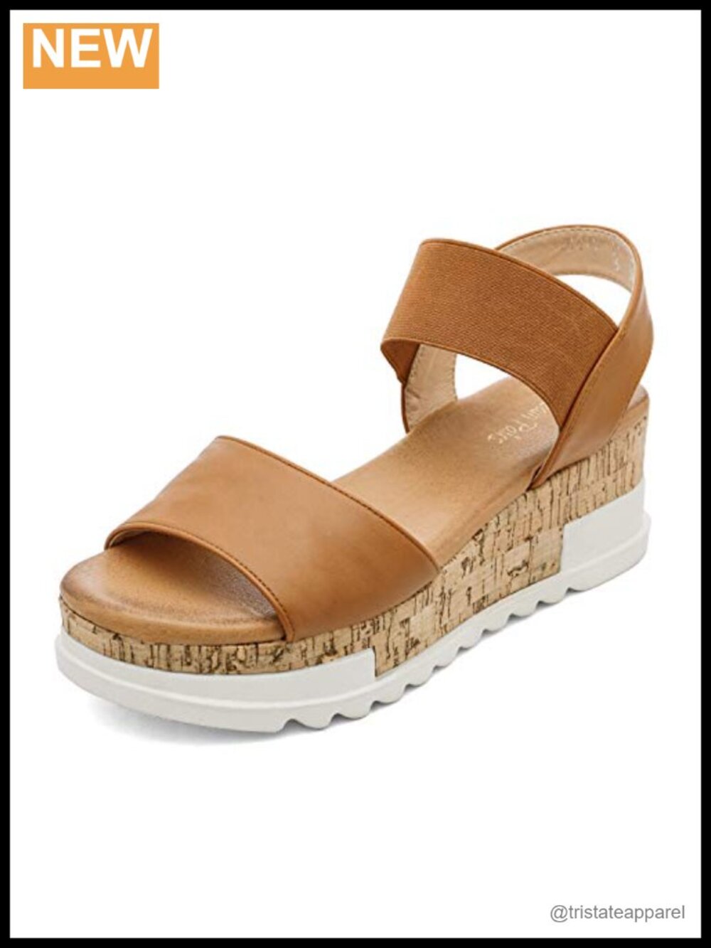 Women's Open Toe Platform Wedge Sandals Faux Leather Cushioned Summer Shoes